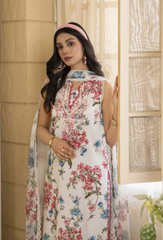 Senora By Humdum Unstitched 3 Piece Emb Printed Lawn Collection'2025-D-08