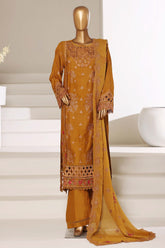 Sada Bahar Stitched 3 Piece Luxury Emb Festive Vol-01 Suit-LEL2-251-MUSTARD