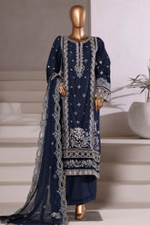 Sada Bahar Stitched 3 Piece Luxury Viscose Winter Vol-01 Suit-LEV-252-Blue