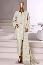 Vybe By Sada Bahar Sititched Co-Ords With Dhanak Shawl Suit-MED-253-Pista