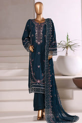 Sada Bahar Stitched 3 Piece Luxury Viscose Winter Vol-01 Suit-LEV-253-Sea Green