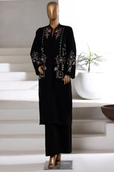 Vybe By Sada Bahar Stitched Co Ords Premium Winter Fabric Suit-MEK-254-Black