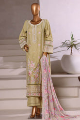 Sada Bahar Stitched 3 Piece Luxury Viscose Winter Vol-01 Suit-LEV-255-Pista