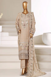 Sada Bahar Stitched 3 Piece Luxury Emb Festive Vol-01 Suit-LEL2-257-KHAKI