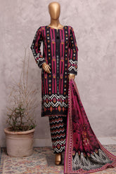 HZ Stitched 3 Piece Khaddar Prints Vol-02 Suit-KPT-2580