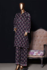 HZ Stitched Co Ords Digital Printed Khaddar Suit-KPT-2588-Black