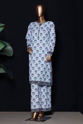 HZ Stitched Co Ords Digital Printed Khaddar Suit-KPT-2589-Sky Blue