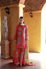Feathers Unstitched 3 Piece Digital Printed Lawn Summer Suit-PEONYX-FT532