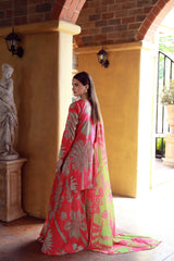 Feathers Unstitched 3 Piece Digital Printed Lawn Summer Suit-PEONYX-FT532