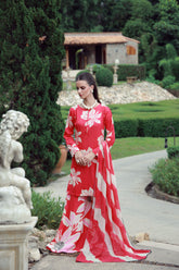 Feathers Unstitched 3 Piece Digital Printed Lawn Summer Suit-VERMILIA-FT531