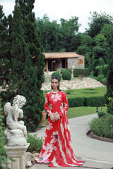 Feathers Unstitched 3 Piece Digital Printed Lawn Summer Suit-VERMILIA-FT531