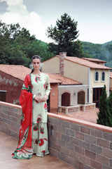 Feathers Unstitched 3 Piece Digital Printed Lawn Summer Suit-FLORESSA-FT530