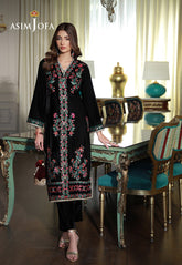 Asim Jofa Velvet Pret 24 Ajvg-01 Embroidered Velvet Stitched 2Pc
