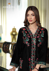 Asim Jofa Velvet Pret 24 Ajvg-01 Embroidered Velvet Stitched 2Pc
