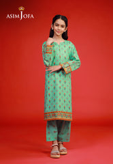 Asim Jofa Kids Pret 25 Ajkp-10 Stitched Printed Cambric 2 Pcs