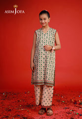 Asim Jofa Kids Pret 25 Ajkp-01 Stitched Printed Cambric 2 Pcs
