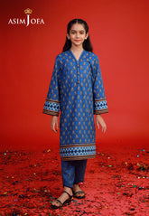 Asim Jofa Kids Pret 25 Ajkp-07 Stitched Printed Cambric 2 Pcs