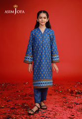 Asim Jofa Kids Pret 25 Ajkp-07 Stitched Printed Cambric 2 Pcs