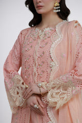 Gulmina Unstitched 3 Piece Luxury Lawn Vol-02 Suit-Rosé Dusk