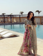 Gulmina Unstitched 3 Piece Luxury Lawn Vol-01 Suit-Mahay