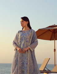 Gulmina Unstitched 3 Piece Luxury Lawn Vol-01 Suit-Periwinkle