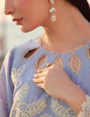Gulmina Unstitched 3 Piece Luxury Lawn Vol-01 Suit-Periwinkle