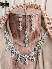 Made For Her-Zafielle Zircon Necklace Set - KFS1057