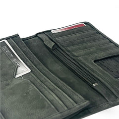 Long Leather Wallet Grey - Bag X