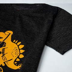 Kjunction Boys Half Sleeves-Printed T-Shirt Color Charcoal ( awesome)