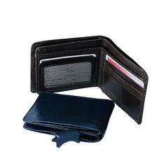 Bag X Leather Wallet With Handing Slot Blue