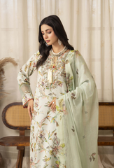 Senora By Humdum Stitched 3 Piece Emb Printed Lawn Collection'2025-D-09