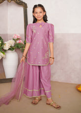 Modest Stitched 3 Piece Winter Edit Kids Suit-3 Piece Embroidered Khaddar Suit