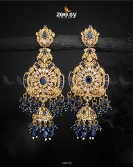 EARRINGS-0717 Blue - Zeesy Jewellery