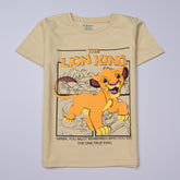 Kjunction Boys Half Sleeves-Printed T-Shirt (Lion-king)