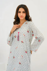 Dhaga Stitched 2 Piece Lawn Suit-Matching separate 0029