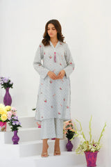 Dhaga Stitched 2 Piece Lawn Suit-Matching separate 0029