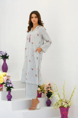 Dhaga Stitched 2 Piece Lawn Suit-Matching separate 0029