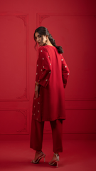 Signature By Najia Zia Stitched 2 Piece Winter Collection'2025-Ruby