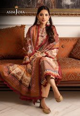 Asim Jofa Aira & Asra Pret Ajiwp-10 Embroidered Karandi Stitched 3 Pcs