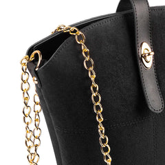 BUCKET SUEDE BLACK - Bag X