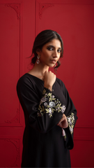 Signature By Najia Zia Stitched 2 Piece Winter Collection'2025-Black Forest