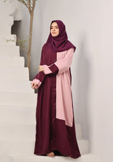Abaya.Pk Purple Majesty and Pale Pink Abaya