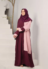 Abaya.Pk Purple Majesty and Pale Pink Abaya