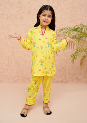 Summer Prints By Modest Kids Lawn Suit-Mango Mist