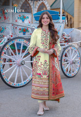 Asim Jofa Arabic Lawn Ajpl-06 Printed Arabic Lawn 3 Pcs