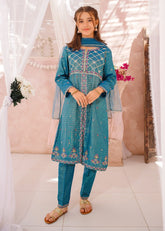 Modest Stitched 3 Piece Eid Edit Vol-02 Suit-10725-Grn