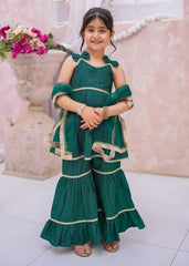 Titli By Modest Stitched 3 Piece Embroidered Cotton Lawn Gharara