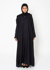 Abaya.Pk Black Basic Front-Open Abaya