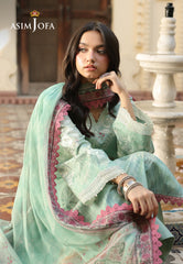 Asim Jofa Eid Signature Ajubf-24 Printed Embroidered Lawn 2 Pcs