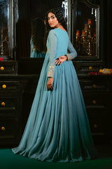 Haniumaimaz Stitched Formals Suit-Aasmani
